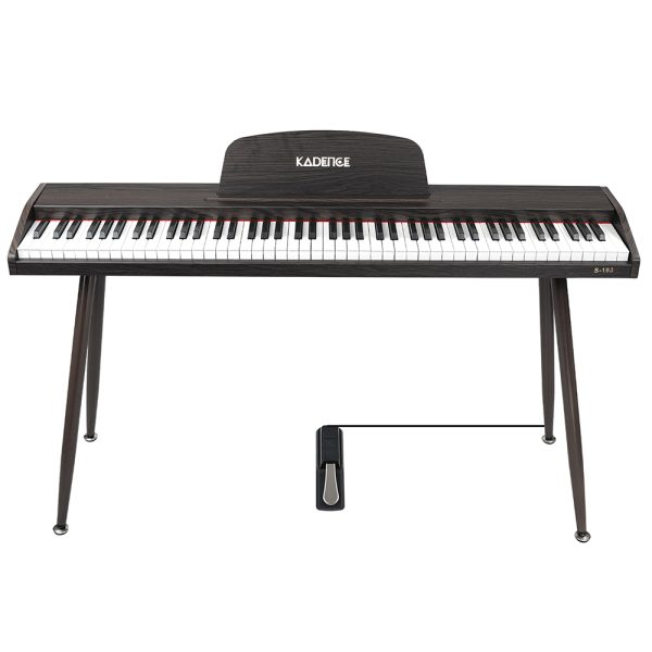 Kadence S193 Digital Piano - 88 Progressive Touch-Sensitive Keys, Bluetooth & MIDI, Ideal for Kids & Beginners (Dark Brown)