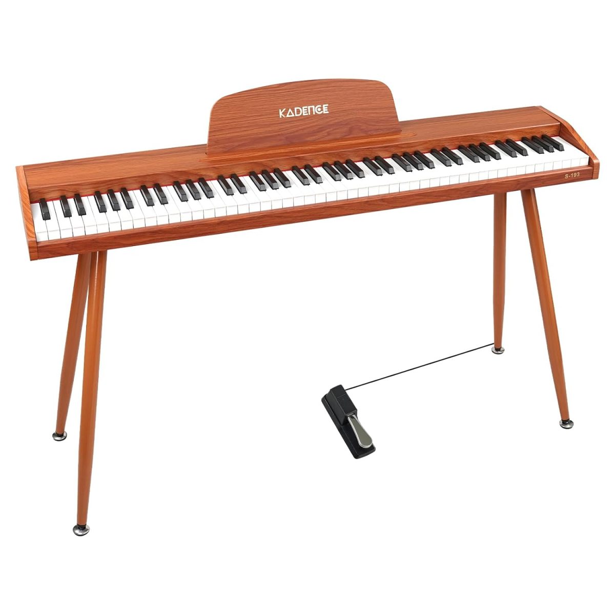 j2 88 Keys Brown Progressive Touch Sensitive Digital Piano with MIDI & Bluetooth For Kids - Image 2