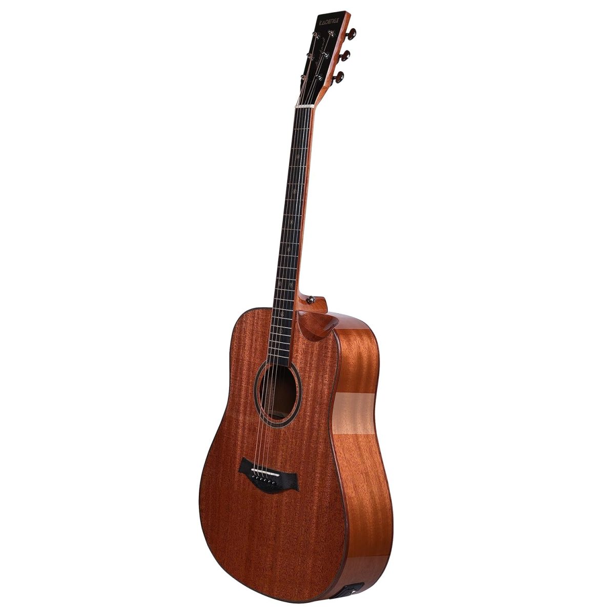 Slowhand Series | Brown Mahogany & Rosewood Wood Semi Acoustic Guitar +a Free Guitar Learning Course. (KAD-SH-103-C) - Image 3