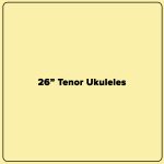 26inch Tenor ukuleles with light yellow color background