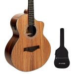 A Semi-Acoustic Zebra Wood Guitar with EQ