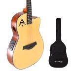Kadence Acoustica 39 inch guitar slim body spruce top guitar with Free learning course sapele wood sides with rounded Rosewood fretboard