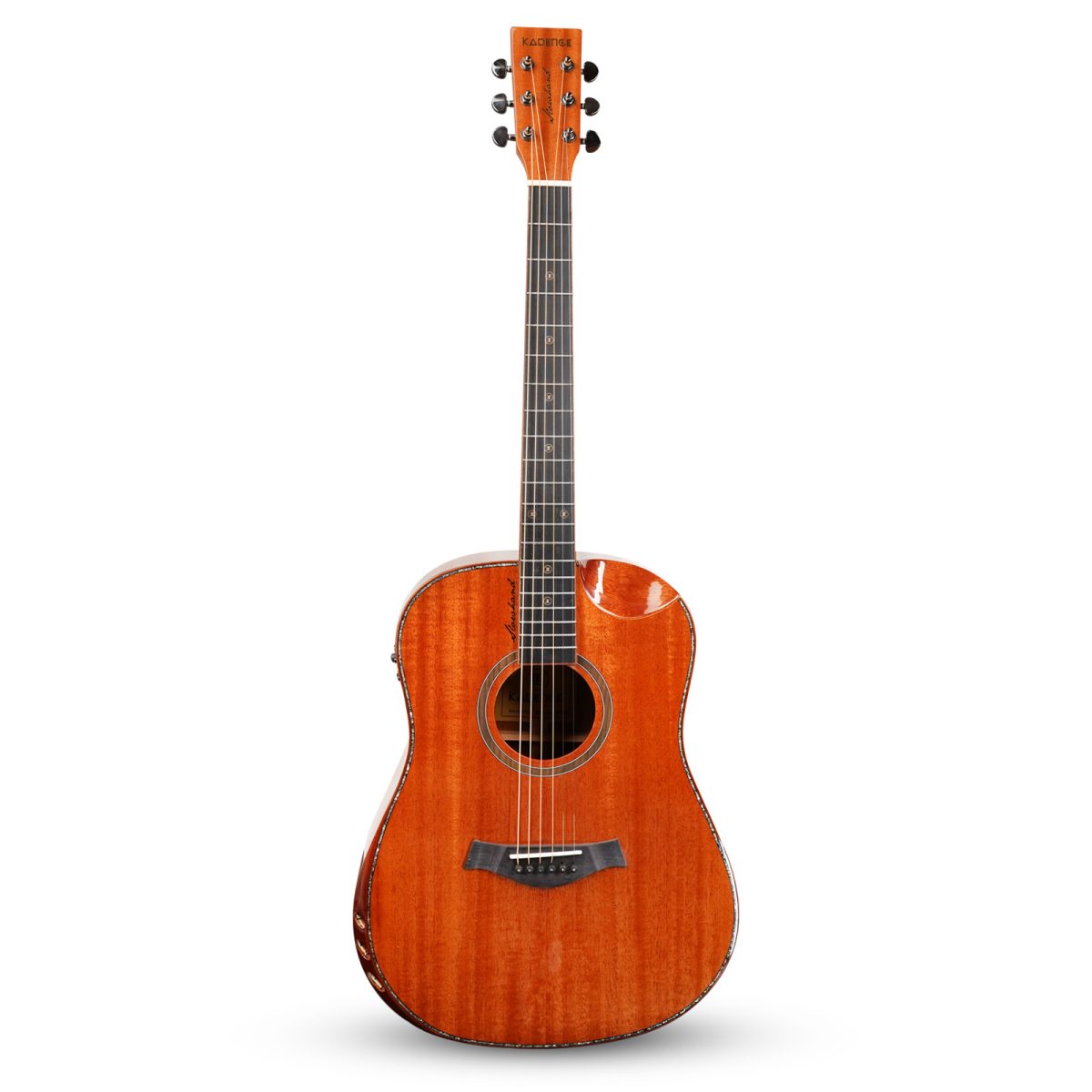 Slowhand Series | Solid Mahogany Wood Premium Semi Acoustic 41" Guitar with EQ, Heavy Padded Bag and Handrest + a Free Guitar Learning Course. (KSH103PRO) - Image 5