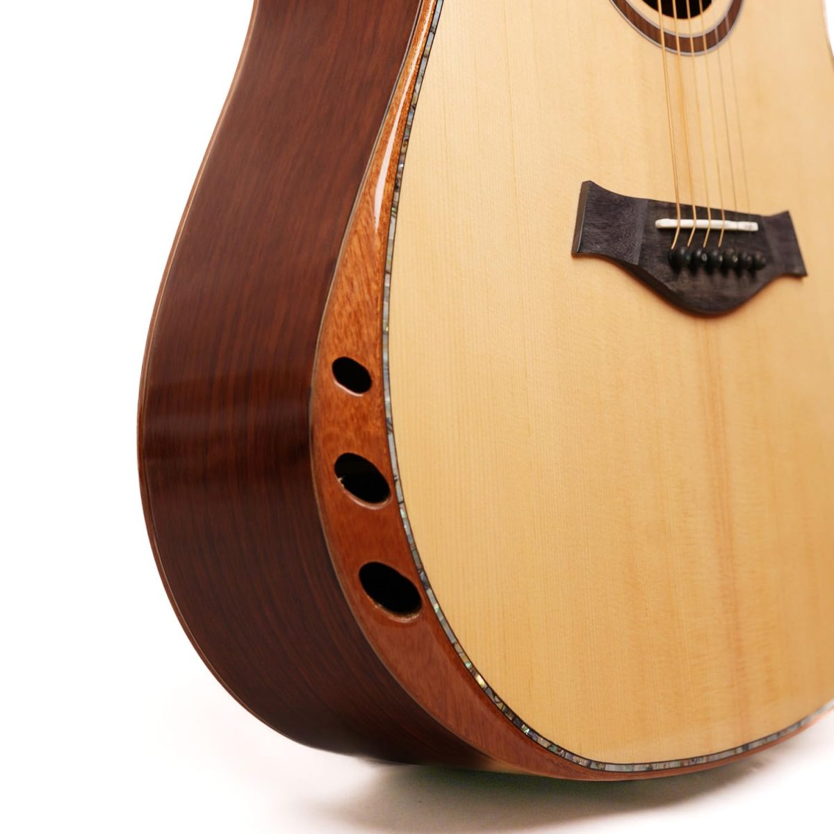 Slowhand Series | Premium Spruce Solid Wood 41" Semi Acoustic Guitar with EQ, Heavy Padded Bag and Handrest +a Free Guitar Learning Course. (KSH101PRO) - Image 4