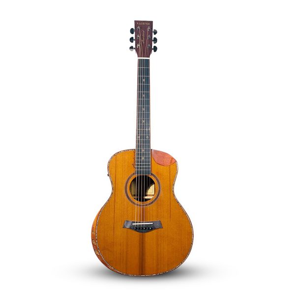 Slowhand Series | Solid Cedar Wood Premium Semi Acoustic 38" Guitar with EQ, Heavy Padded Bag and Handrest + a Free Guitar Learning Course. (SHM100PRO)