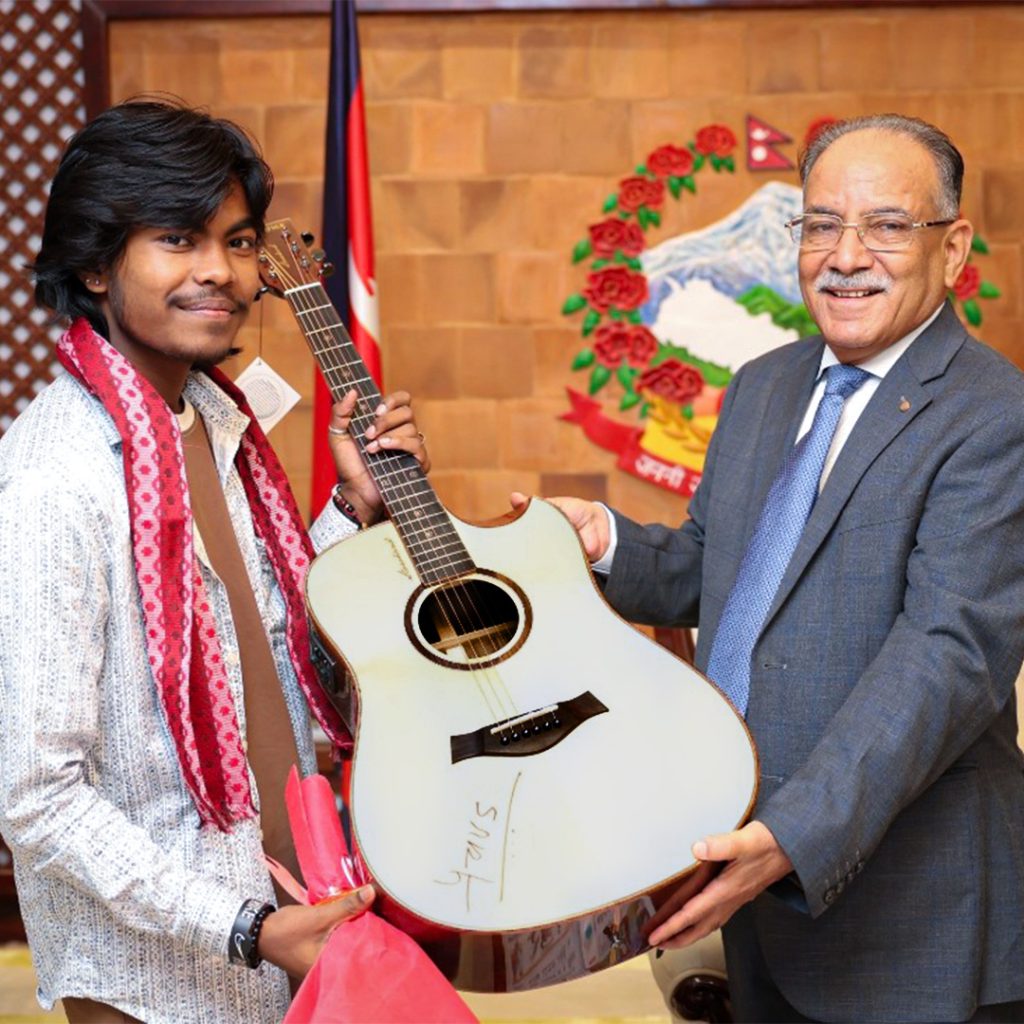 Nepal Prime Miister kadence slowhand series guitar