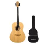 A Kadence Bamboo Solid Wood Acoustic Guitar with Bag