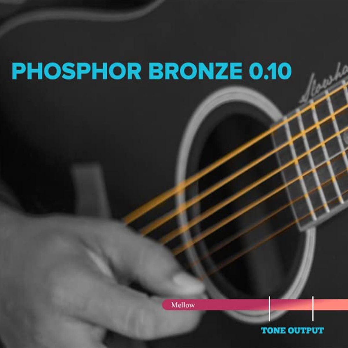 st2 Kadence Phosphor Bronze Guitar Strings and 10 Picks Combo - String Set X 1nos, First E StringX 2 nos and 10 Anti slip 0.48mm Plectrums with hostile grip - Image 2