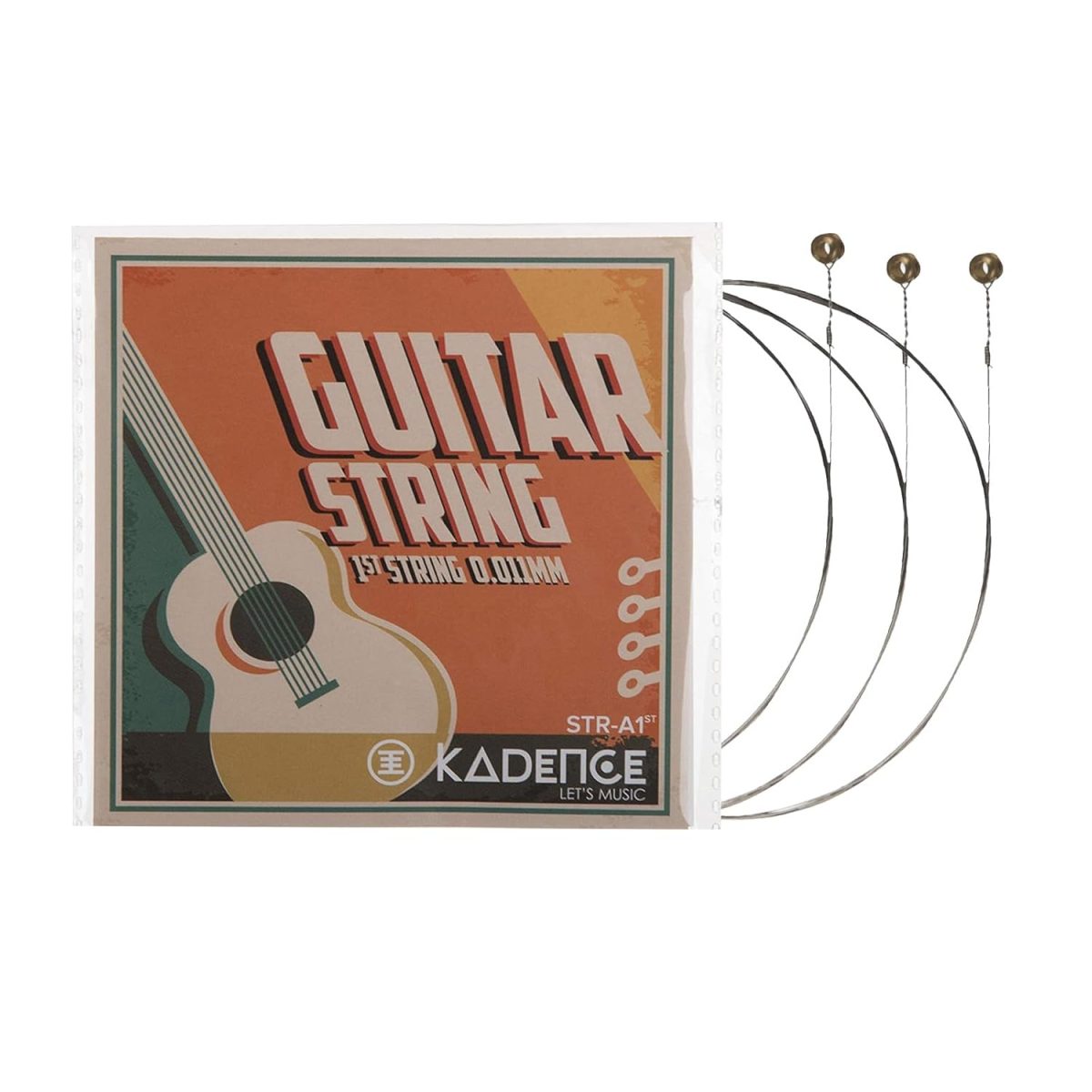 Kadence Guitar Strings and 10 picks Combo - First E string X 3nos, Second BStringX 1nos, Thrid G String X 1nos and 10 Anti slip 0.48mm Plectrums with hostile grip Brand: Kadence - Image 4