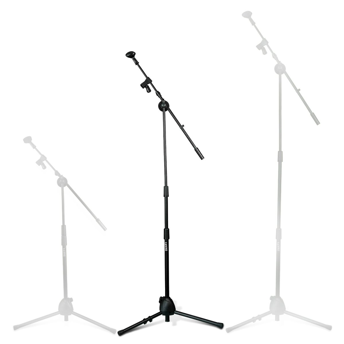 Kadence Mic Stand 2 KG Heavy Adjustable Dual Microphone Stand, Studio Microphone Stand (NK30-2KG Black) - Image 1