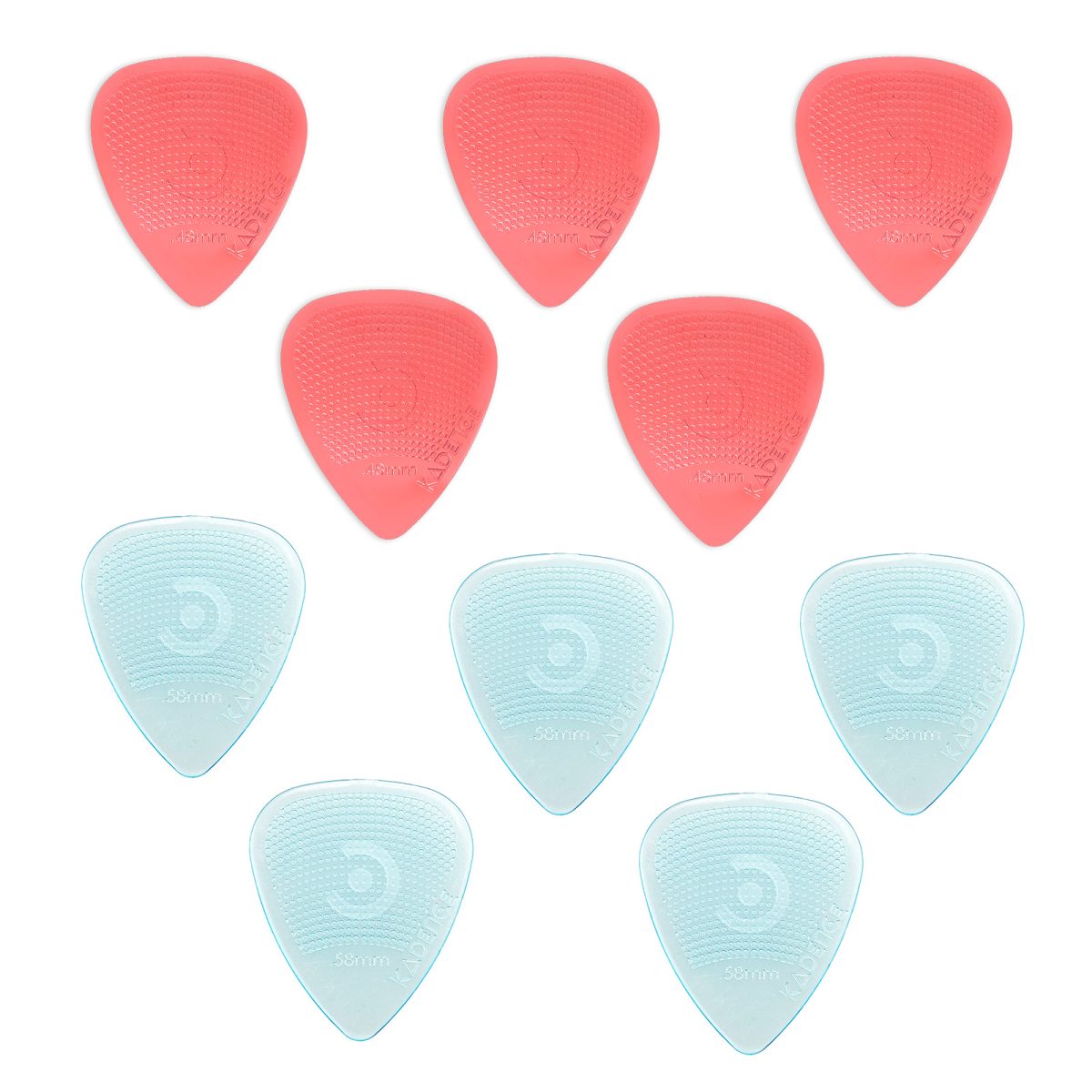 Artboard 1 (48) Kadence Guitar Picks with Anti-Slip Grip – 10 Pcs (5×0.58mm & 5×0.48mm) - Image 1