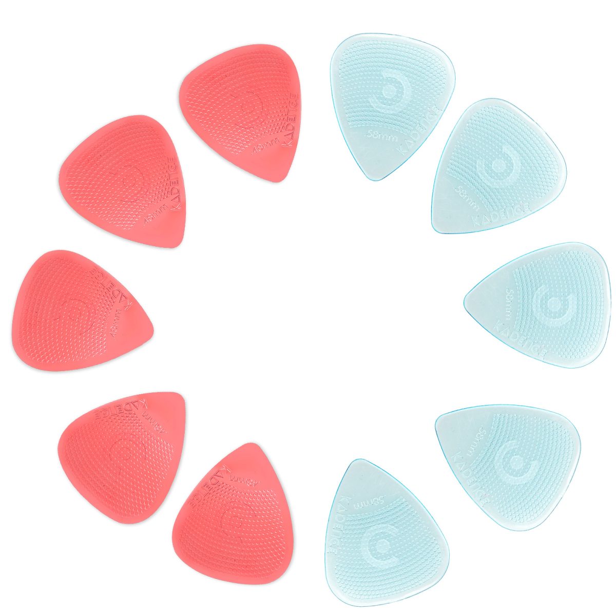 Artboard 4 (36) Kadence Guitar Picks with Anti-Slip Grip – 10 Pcs (5×0.58mm & 5×0.48mm) - Image 2