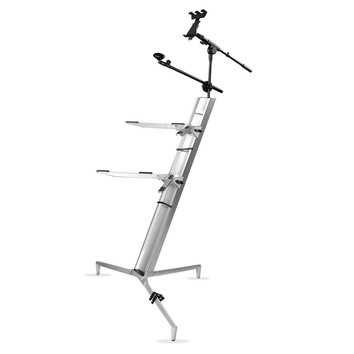 Kadence Tower Keyboard 2 tier Stand with i pad and mic stand along with carry bag suitable for Digital Turntable, DJ Audio Gear, Studio Synthesizers - Image 2