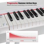 Kadence GEN25 Digital Piano(DP01)– 88 Weighted Progressive Hammer Keys, Wooden Stand, Triple Pedal, MIDI & French Dream Chip (White Piano,2025 Edition) - Image 5