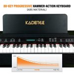 Kadence DP02WBK GEN25 Digital Piano | 88 Weighted Progressive Hammer Action Keys | Wooden Stand, Triple Pedal, Music Stand | French Dream Chip | 2025 Edition - Image 8