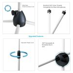 Kadence WHITE Mic Stand Heavy Duty Adjustable Dual Microphone Stand, Studio Microphone Stand (M30 White) - Image 5