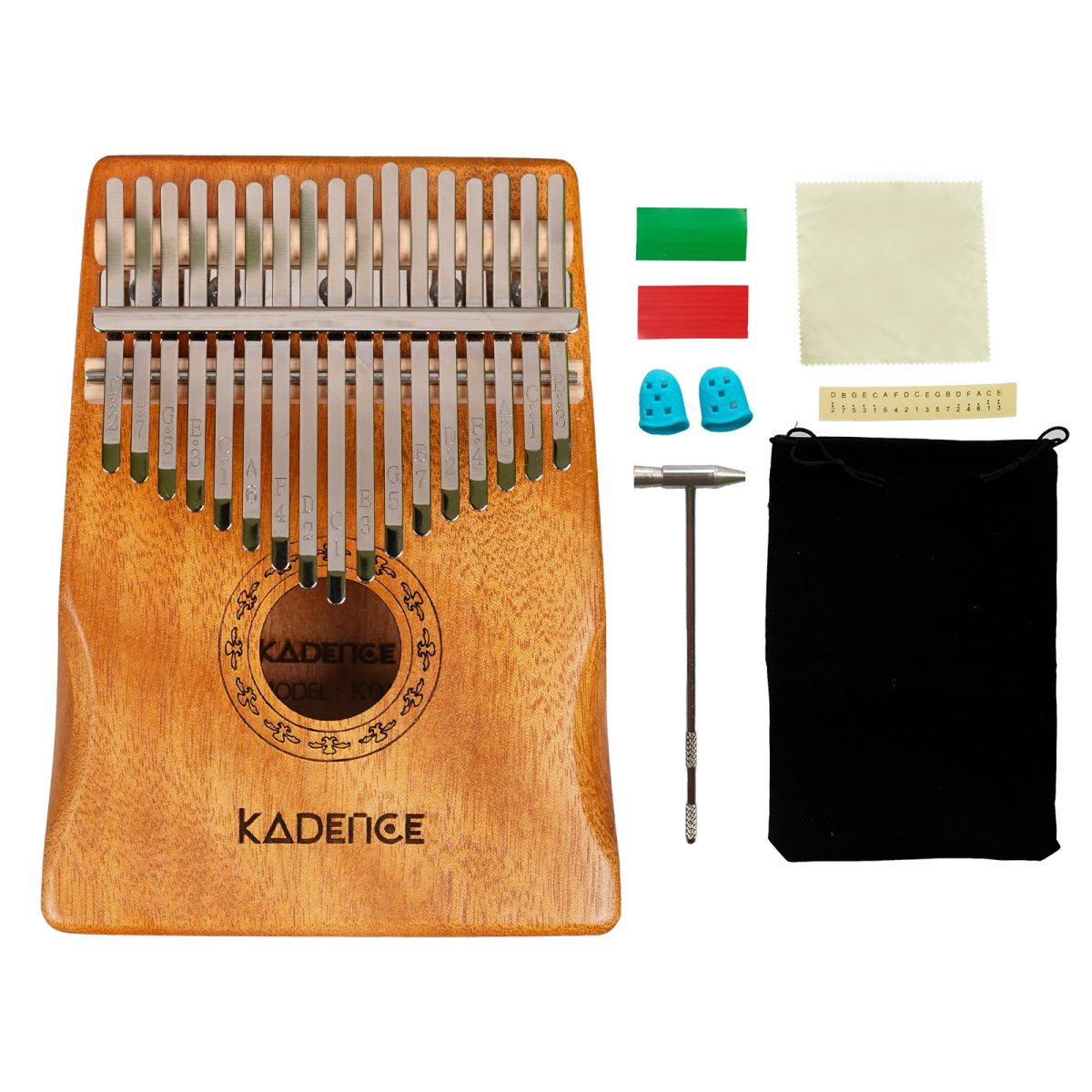 Kadence Kalimba 17 Keys Thumb Piano Easy to Learn Portable Musical Instrument with Tuning Hammer. (Marimba, Wood Finger Piano, kalimba) - Image 1