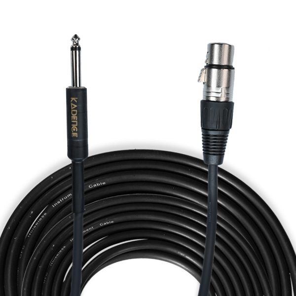 Kadence Mic Cable - Female XLR to Jack 6.35mm Microphone Cable - Mic Cord for Dynamic Microphone - 16.4 FT/ 5 Meters