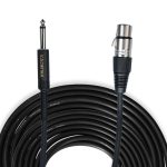 Kadence Mic Cable - Female XLR to Jack 6.35mm Microphone Cable -  Mic Cord for Dynamic Microphone -  16.4 FT/ 5 Meters