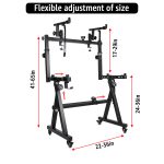 Kadence Heavy Dual-Braced Keyboard Stand with Wheels – Movable and Sturdy - Image 3