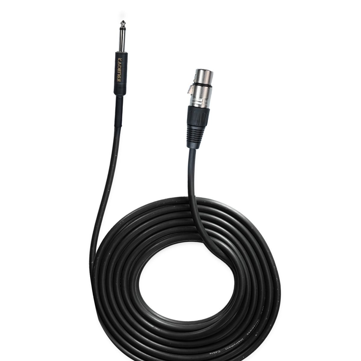 Kadence Mic Cable - Female XLR to Jack 6.35mm Microphone Cable -  Mic Cord for Dynamic Microphone -  16.4 FT/ 5 Meters - Image 2
