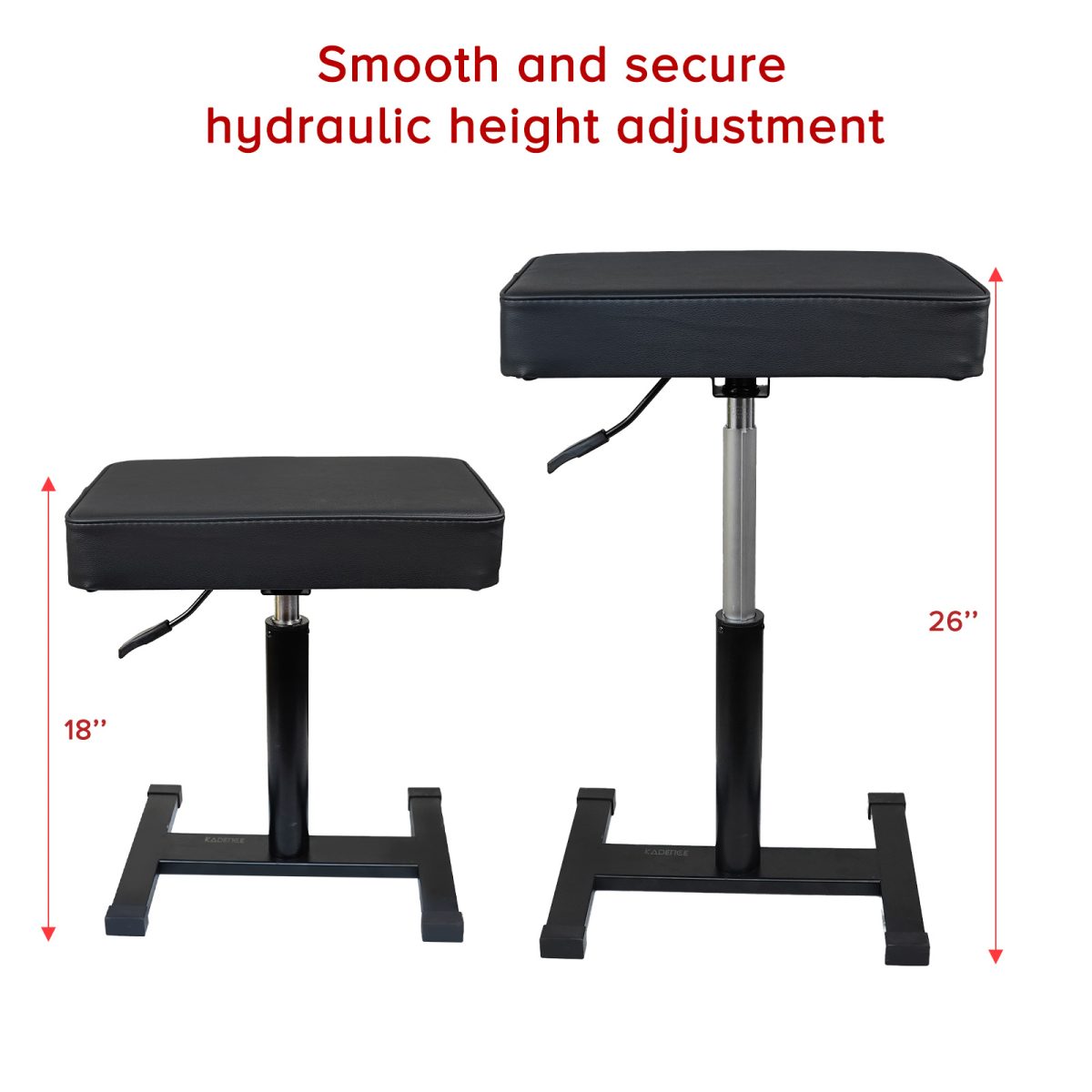 Kadence Hydraulic Adjustable Heavy-Duty Keyboard & Piano Bench with High-Density Cushioned Seat. - Image 3