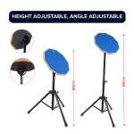 Kadence 12-Inch Practice Pad with Adjustable Stand | Realistic Snare Feel with Fine-Grain Rubber Surface | Angle & Height Adjustable Tripod Stand | Quiet Practice Drum Pad - Image 5