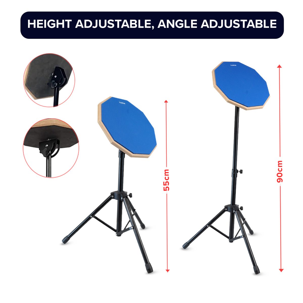 Kadence Portable Practice Pad with Adjustable Stand – Perfect for beginners - Image 4
