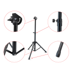 Kadence 12-Inch Practice Pad with Adjustable Stand | Realistic Snare Feel with Fine-Grain Rubber Surface | Angle & Height Adjustable Tripod Stand | Quiet Practice Drum Pad - Image 4