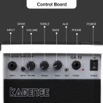 Kadence 10W Guitar Amplifier – Portable Electric Guitar Amp with Clean & Overdrive Modes, EQ Controls, and Aux Input - Image 8