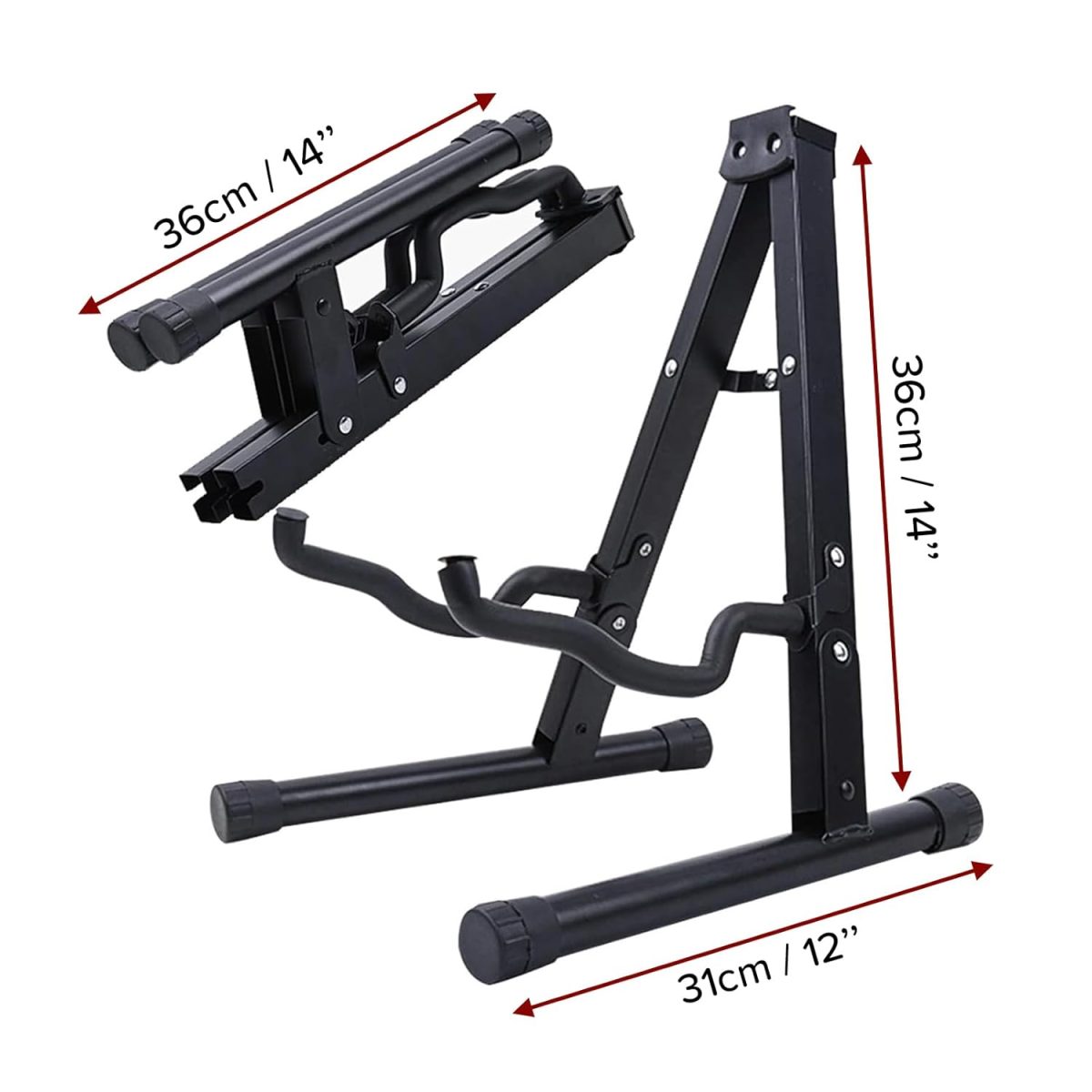 Kadence A-type foldable heavy duty guitar stand (KAD-GSTD-NK18F) - Image 4
