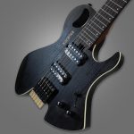Kadence Headless Electric Black Guitar with Bag and Cable. (H-H Pickup) - Image 2
