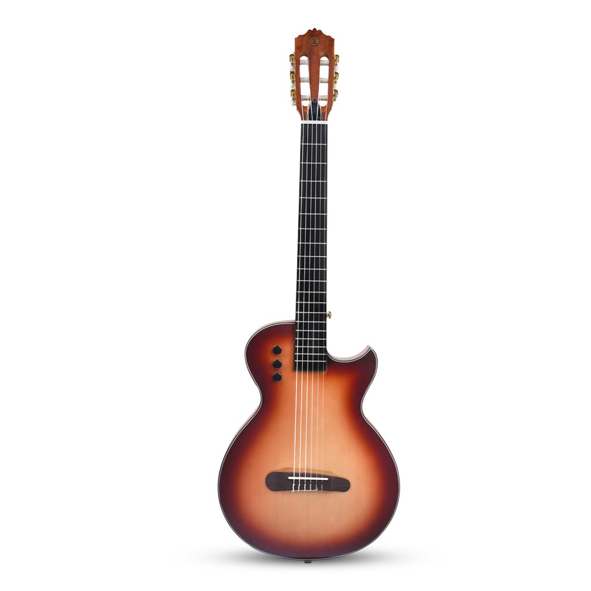Kadence 39" Electric Classical Guitar - Thin Body Silent Guitar - Nylon Strings, Spruce Top, Solid Okoume back & sides, Matt Finish with Rounded Frets, Padded Bag and EQ (Travel Classical Guitar) - Image 2