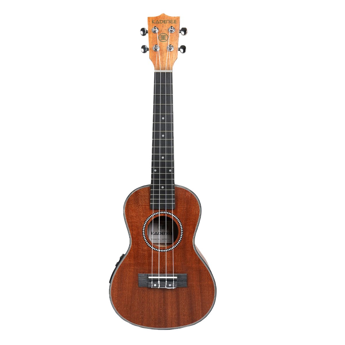 Kadence 24" Concert Ukulele with Built-in Equalizer – Saple Wood Body with Binding, Includes Bag & Tuner - Image 2