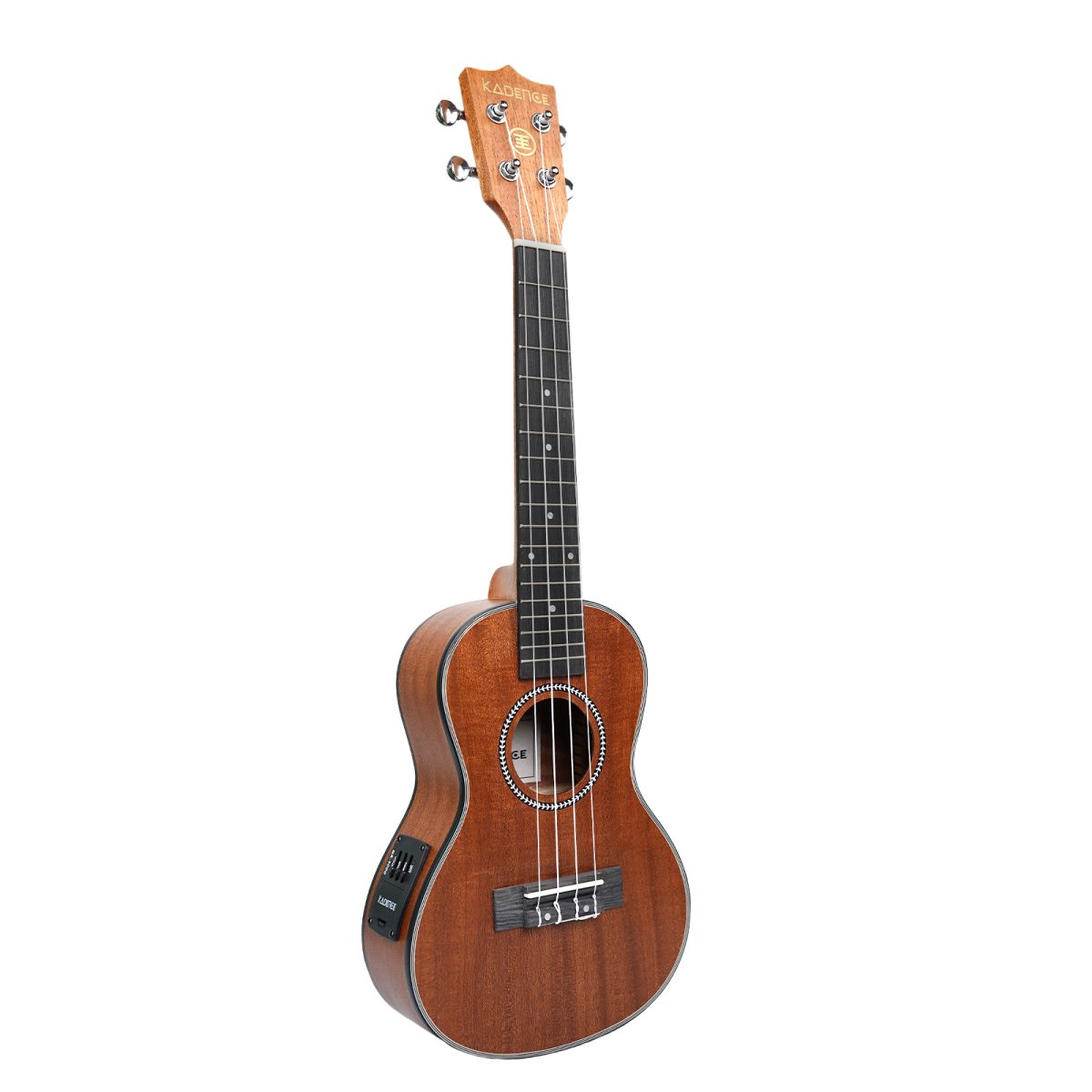 Kadence 24" Concert Ukulele with Built-in Equalizer – Saple Wood Body with Binding, Includes Bag & Tuner - Image 3