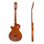 Kadence 39" Electric Classical Guitar - Thin Body Silent Guitar - Nylon Strings, Spruce Top, Solid Okoume back & sides, Matt Finish with Rounded Frets, Padded Bag and EQ (Travel Classical Guitar) - Image 6
