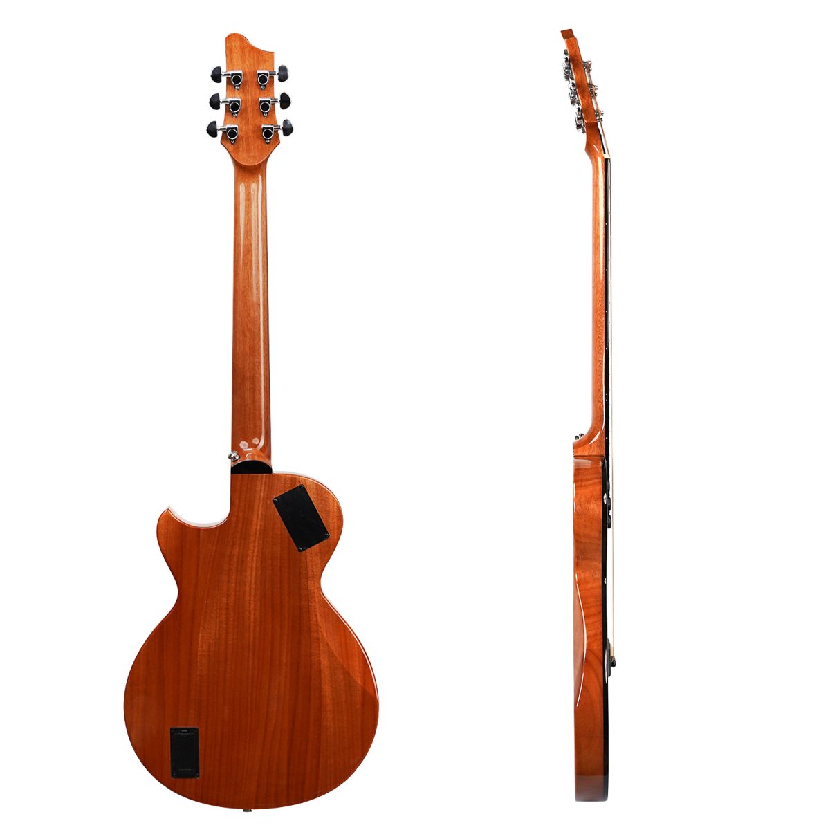 Kadence 39" Electric Acoustic Guitar - Thin Body Travel Guitar - Spruce Top, Solid Okoume back & sides, Gloss Finish with Rounded Frets, Heavy padded Bag and EQ - Image 4