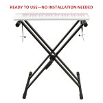 Kadence NK64 Heavy-Duty Keyboard Stand – Double-X, Pre-Assembled, Infinitely Adjustable with Locking Straps (Black, 3kg)