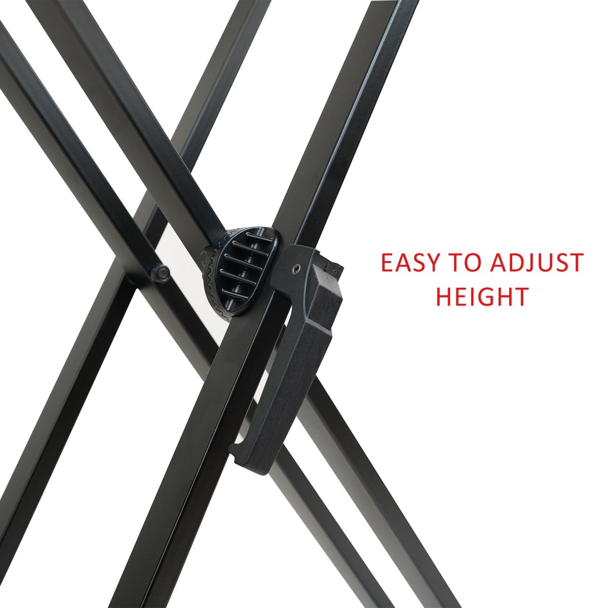 Kadence NK64 Heavy-Duty Keyboard Stand – Double-X, Pre-Assembled, Infinitely Adjustable with Locking Straps (Black, 3kg) - Image 6