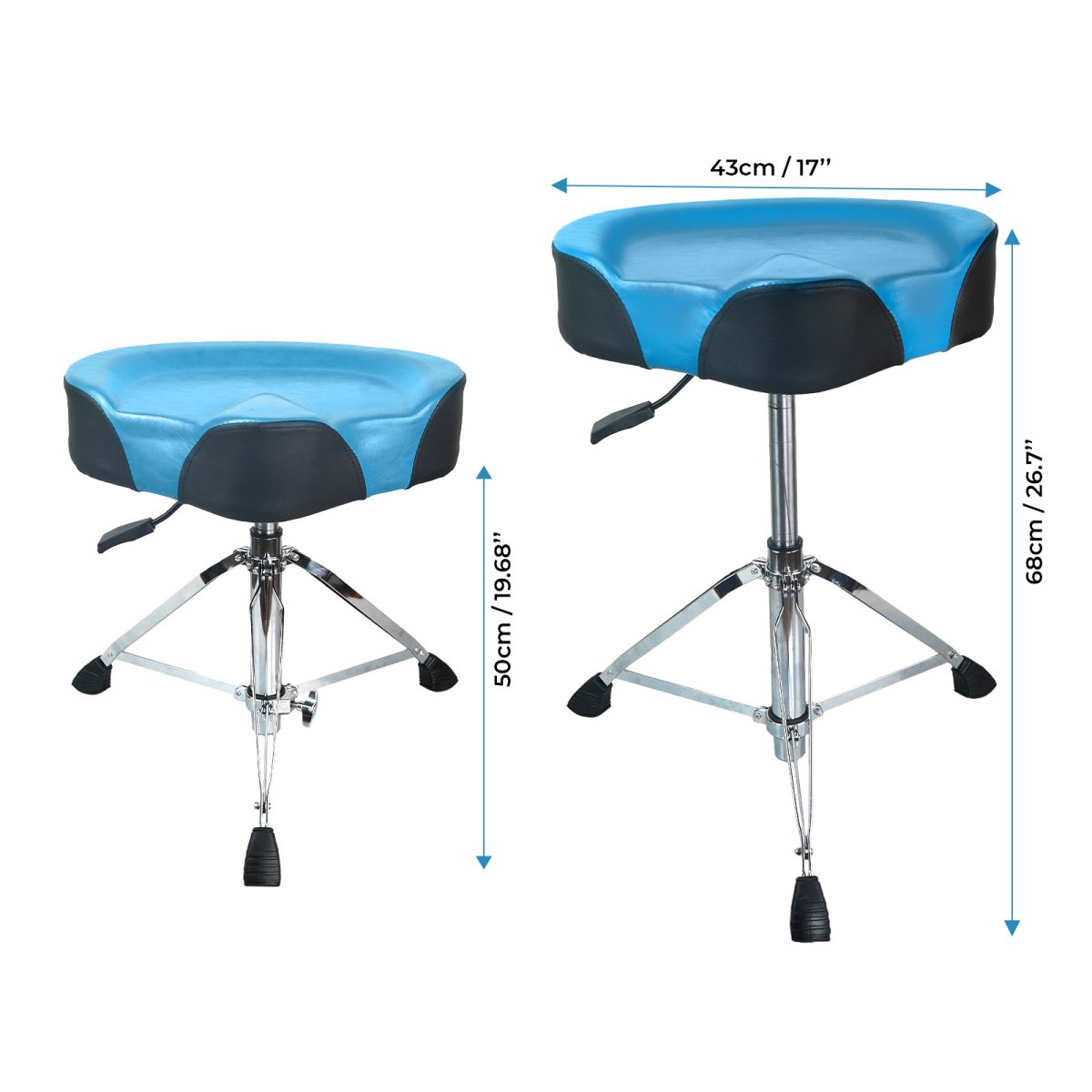 Artboard 6 (5) Kadence Hydraulic Drum Throne – Adjustable Drum Seat with Padded Cushion & Tripod Base | Heavy-Duty Motorcycle-Style Stool for Studio & Stage - Image 6