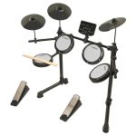 Kadence 7-Piece Electronic Drum Set – Beginner Electric Kit with Mesh Pads, Headphones, Sticks, Pedals, Bluetooth & LED Display (MD200A)