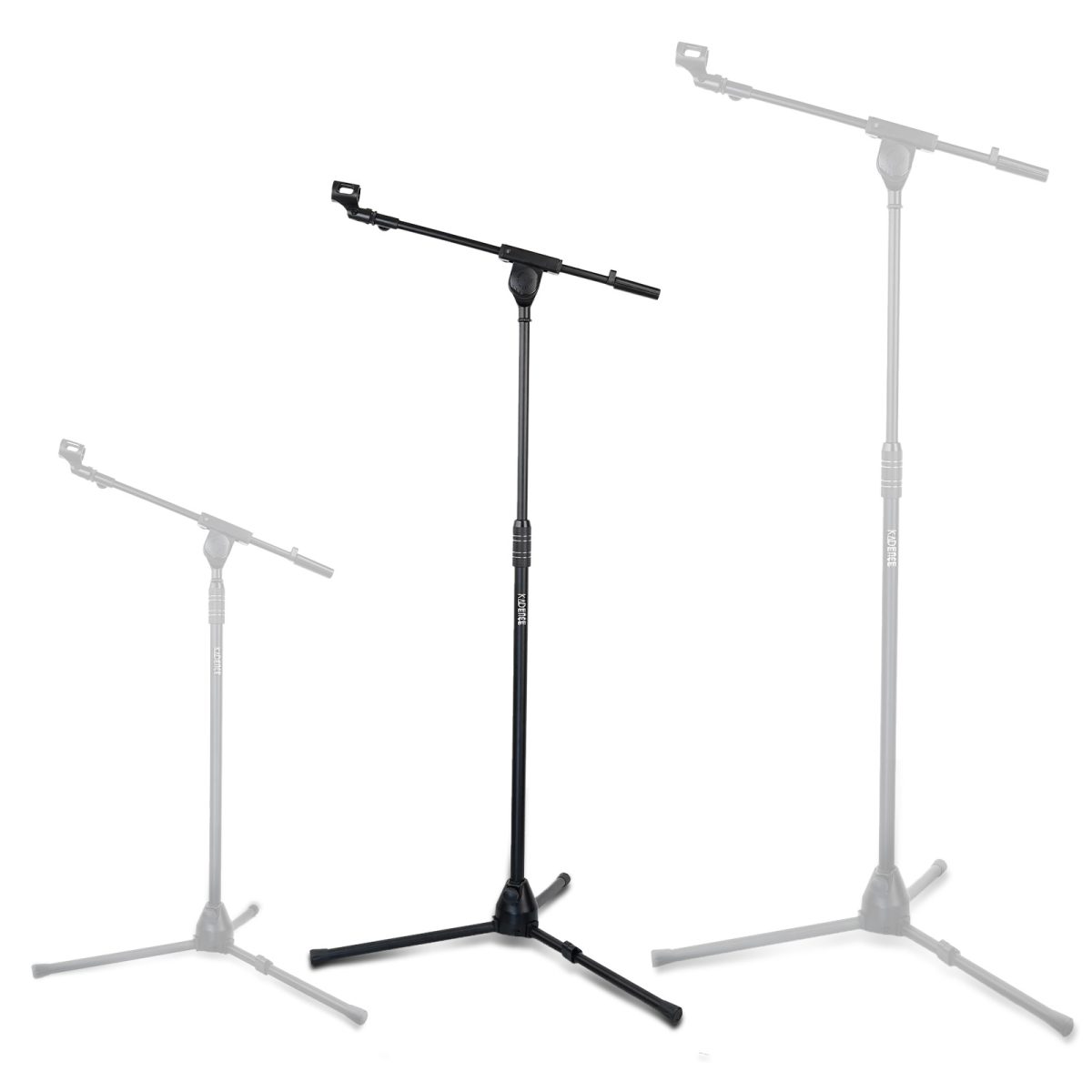 Kadence Heavy-Duty Microphone Stand with Boom Arm – Adjustable Tripod Base (2.7kg) for Studio, Stage & Podcast - Image 3
