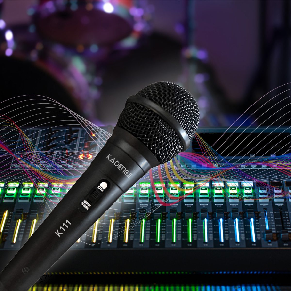 Artboard 2 Kadence K111 Dynamic Microphone – 10ft (3m) Cable, On/Off Switch, Cardioid, 6.3mm Jack - Image 2