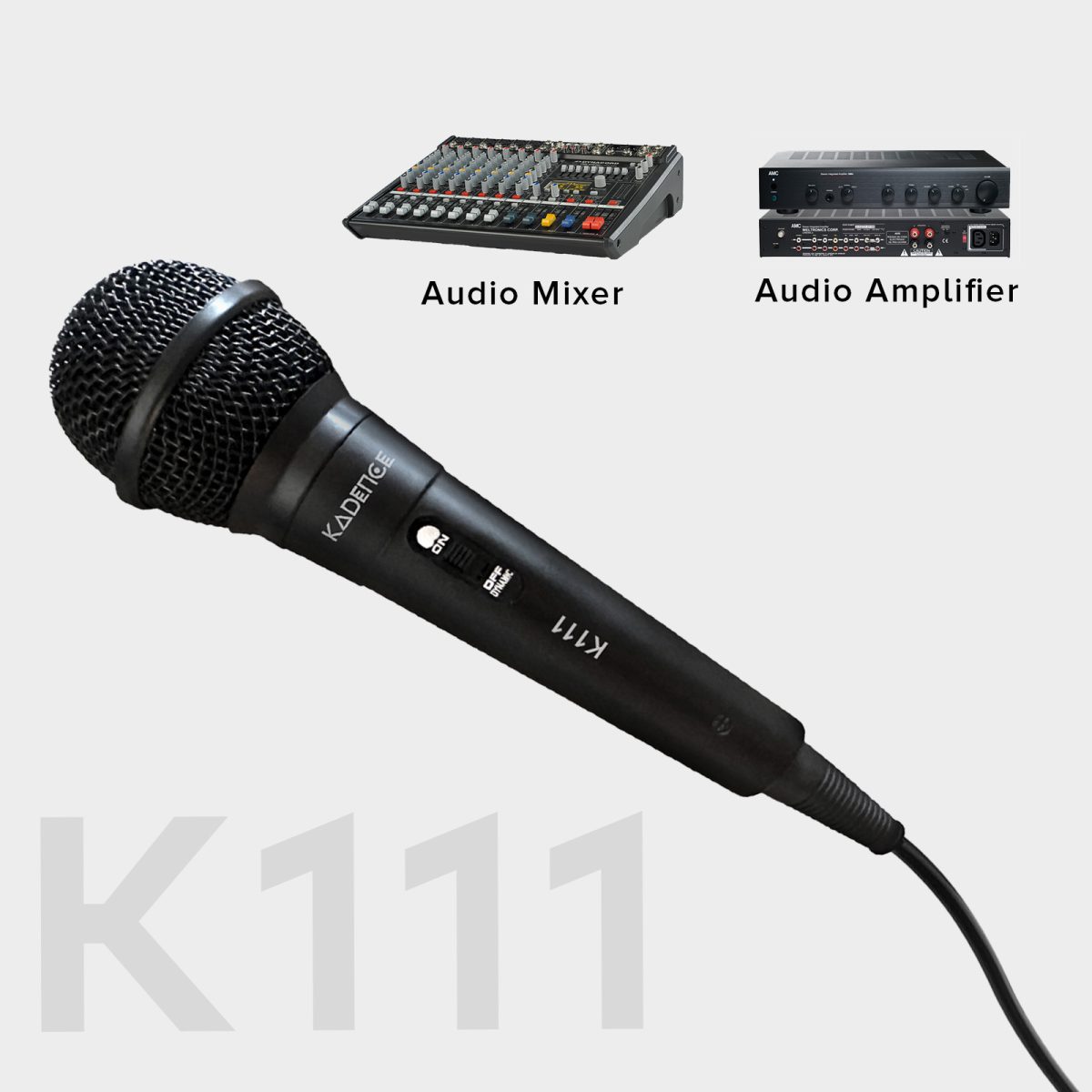 Artboard 3 Kadence K111 Dynamic Microphone – 10ft (3m) Cable, On/Off Switch, Cardioid, 6.3mm Jack - Image 3