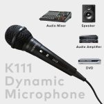 Kadence K111 Wired Microphone | 10ft Cable with 6.35mm Jack | Dynamic Cardioid Pickup | On/Off Switch | For Karaoke, Singing, Speech & Stage Performances - Image 5