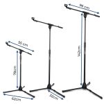 Kadence Heavy-Duty Microphone Stand with Boom Arm – Adjustable Tripod Base (2.7kg) for Studio, Stage & Podcast - Image 2