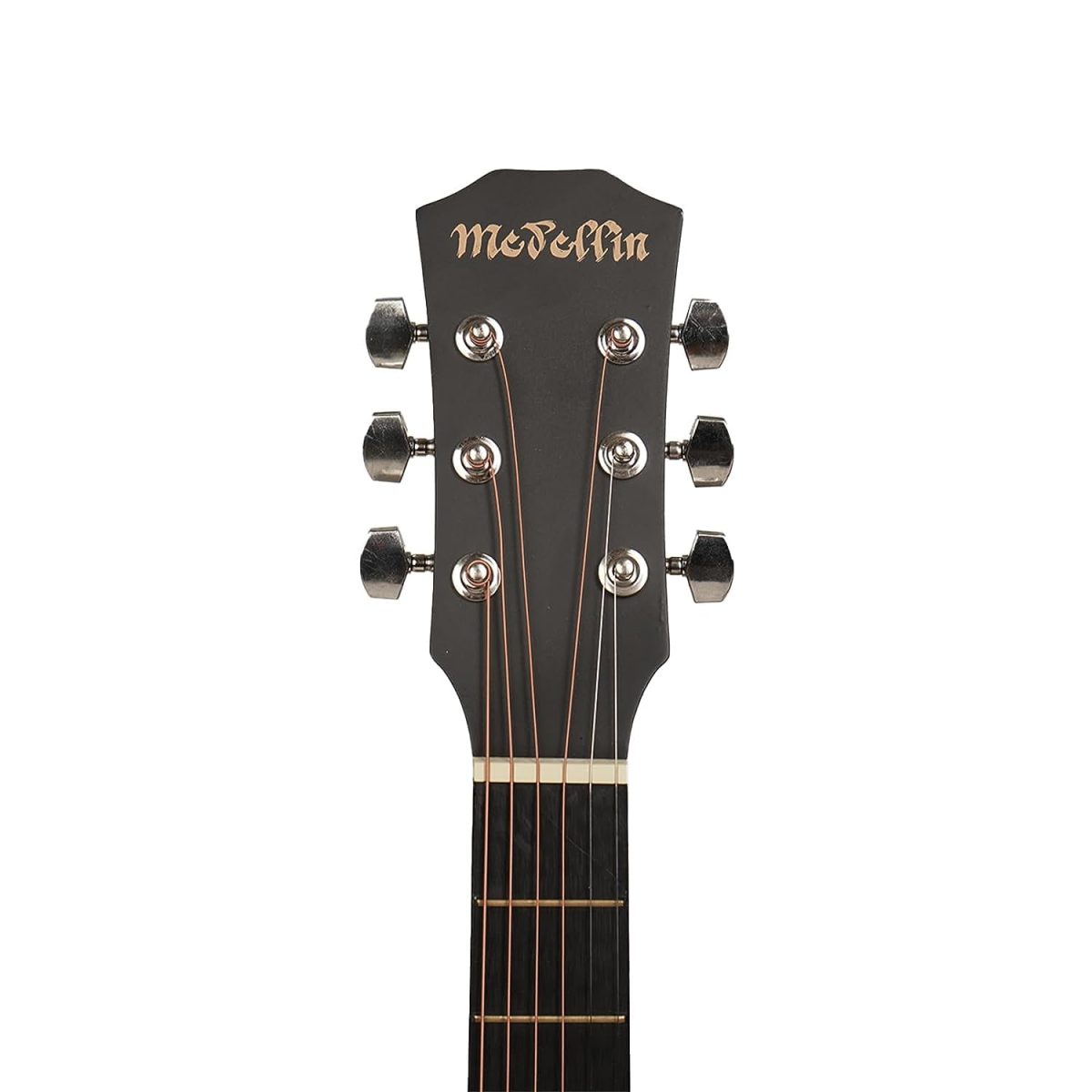 Medellin 38” Acoustic Guitar with (free learning course), Matt finish, Picks (Black) - Image 5