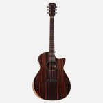 Kadence Acoustica 40" Acoustic Solid Top Guitar matt finish, Cut-away design with Fishman EQ with Bag (Black Wood) - Image 4