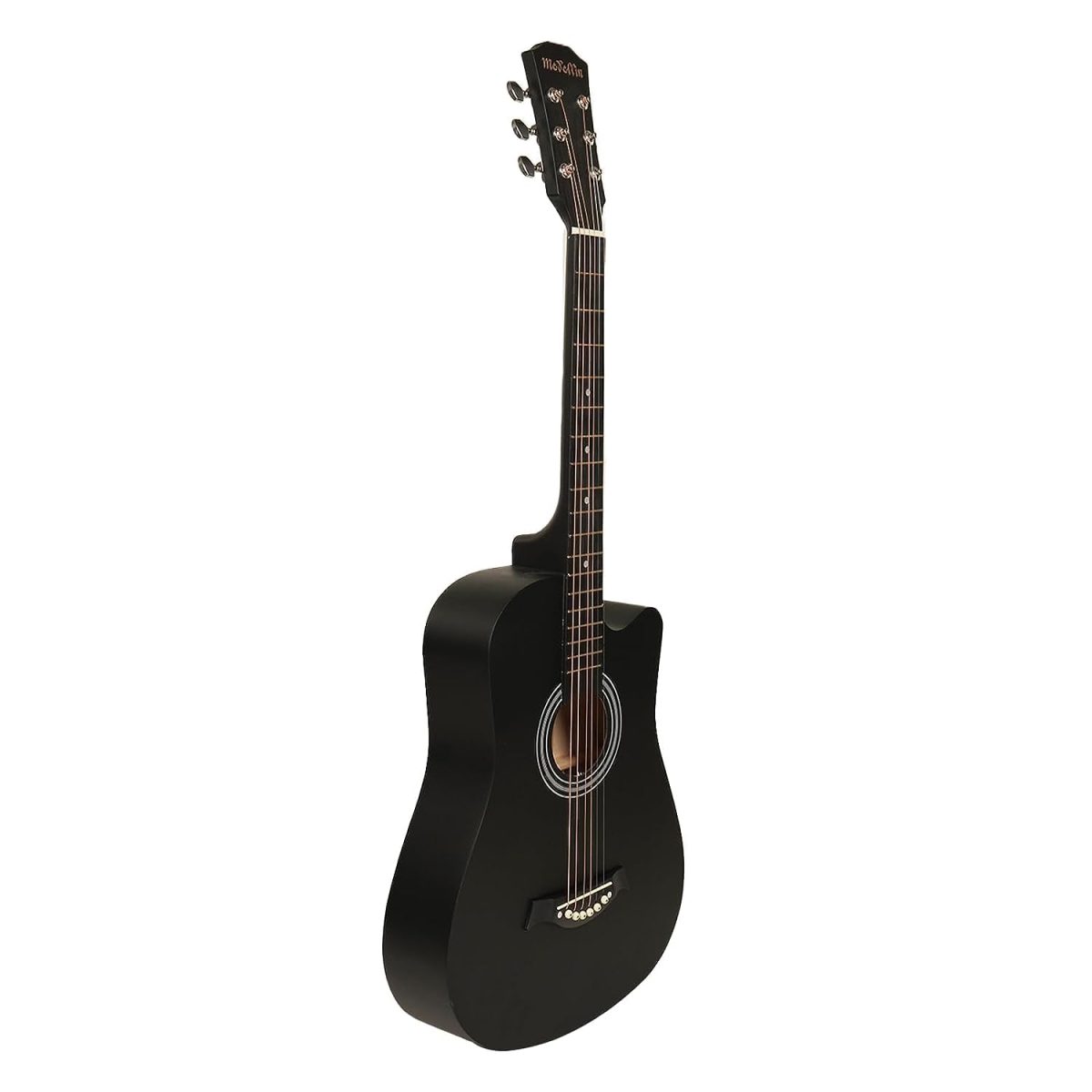 Medellin 38” Acoustic Guitar with (free learning course), Matt finish, Picks (Black) - Image 6