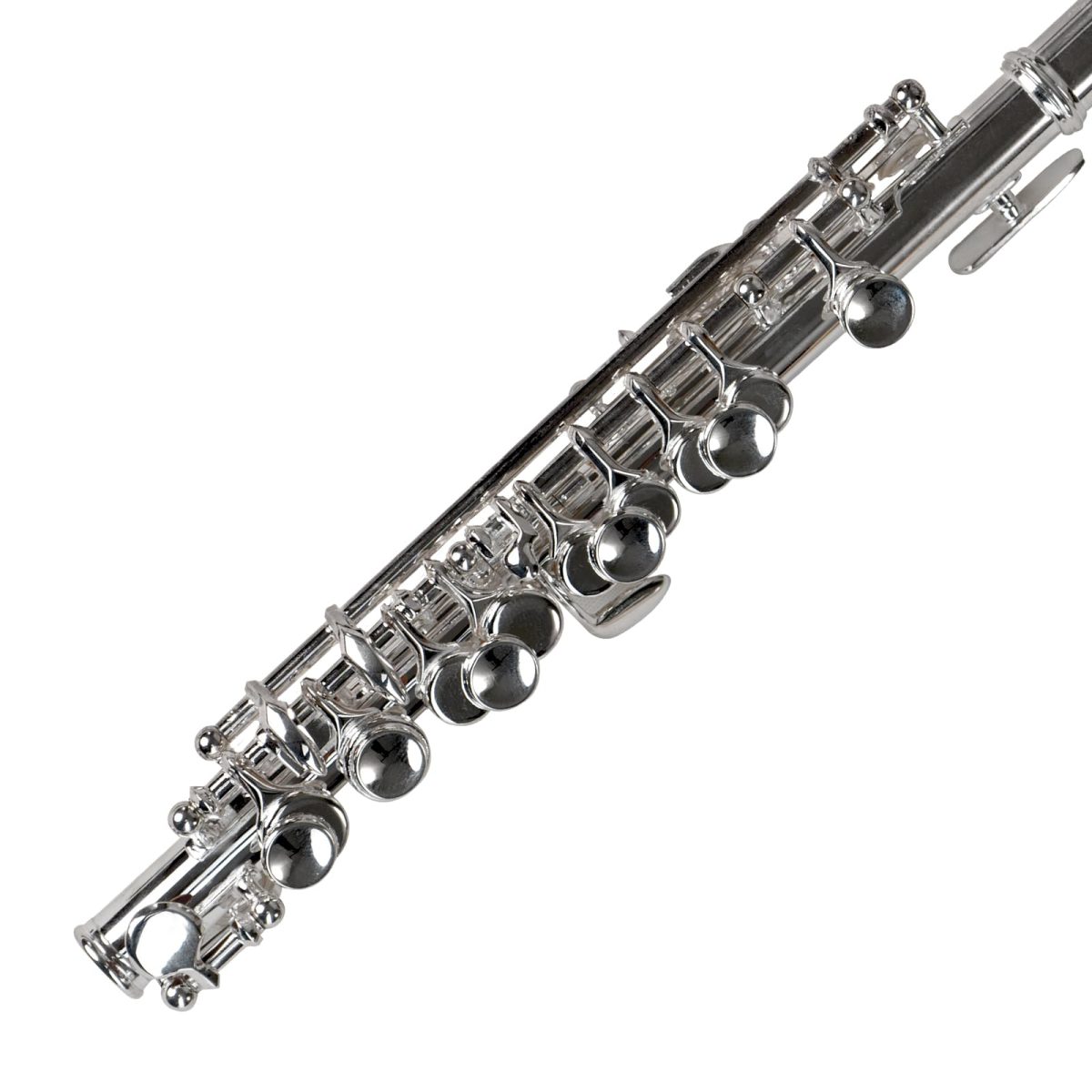 Kadence Piccolo, Key of C Piccolo Flute, with Hard Case, Cleaning Rod, Cloth, Swab and Gloves, 2-Piece, Nickel Plated Piccolo,(KPCLO-SL) - Image 5